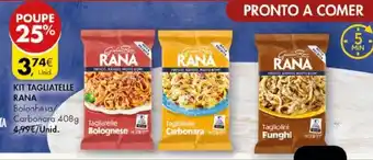 Pingo Doce KIT TAGLIATELLE RANA 408g promoção