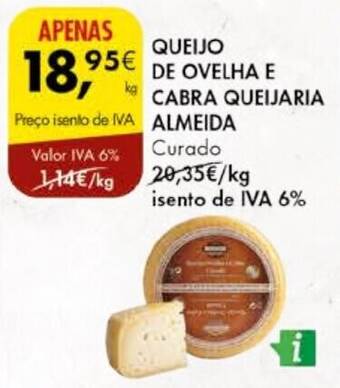 Pingo Doce QUEIJO DE OVELHA E CABRA QUEIJARIA ALMEIDA promoção