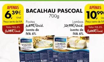 Pingo Doce BACALHAU PASCOAL 700G promoção