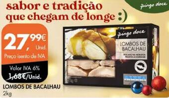 Pingo Doce LOMBOS DE BACALHAU 2kg promoção