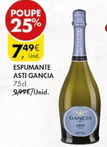 Pingo Doce ESPUMANTE ASTI GANCIA 75cl promoção