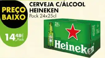 Pingo Doce CERVEJA C/ÁLCOOL HEINEKEN pack 24x25cl promoção