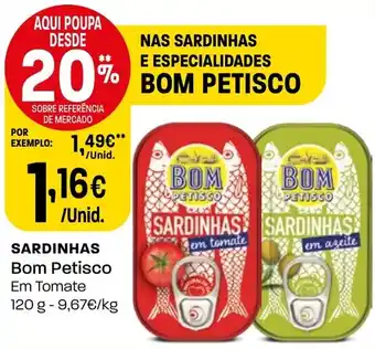 Intermarché SARDINHAS Bom Petisco Em Tomate 120g promoção