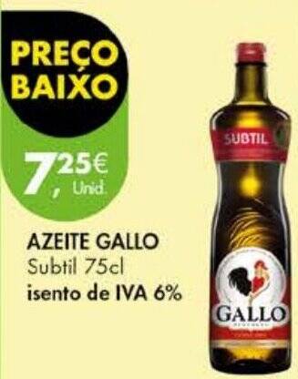 Pingo Doce AZEITE GALLO Subtil 75cl promoção