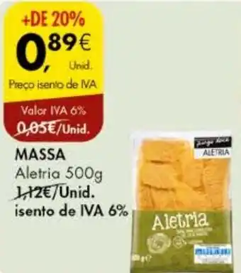 Pingo Doce MASSA Aletria 500g promoção