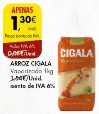 Pingo Doce ARROZ CIGALA Vaporizado 1kg promoção