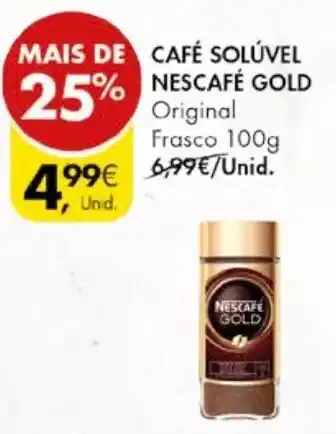 Pingo Doce CAFÉ SOLÚVEL NESCAFÉ GOLD Original Frasco 100g promoção