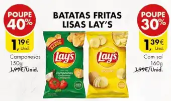 Pingo Doce BATATAS FRITAS LISAS LAY'S Camponesas 150g promoção