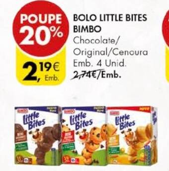 Pingo Doce BOLO LITTLE BITES BIMBO emb. 4 unid promoção