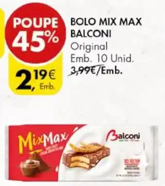 Pingo Doce BOLO MIX MAX BALCONI Original Emb. 10 Unid. promoção
