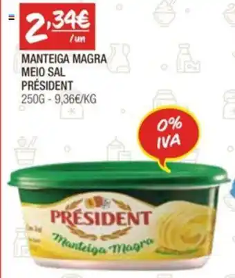 MANTEIGA MAGRA MEIO SAL PRÉSIDENT 250G