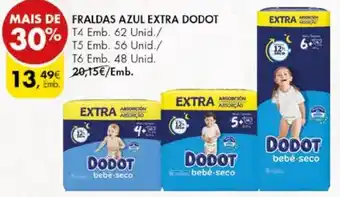 Pingo Doce FRALDAS AZUL EXTRA DODOT promoção