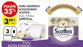 PAPEL HIGIÉNICO ACOLCHOADO SCOTTEX Emb. 9 Rolos