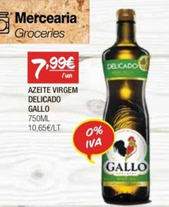 Spar AZEITE VIRGEM DELICADO GALLO 750ML promoção