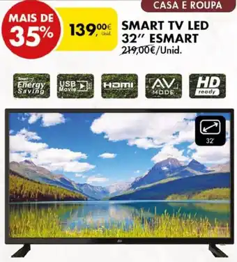 Pingo Doce SMART TV LED 32" ESMART promoção
