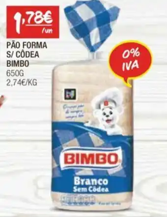 Spar PÃO FORMA S/CÔDEA BIMBO 650G promoção