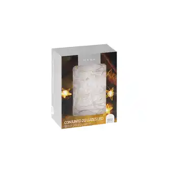 Continente Conjunto 20 luzes interior led estrelas 2,2m branco quente promoção