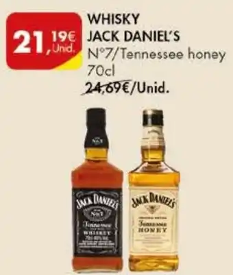 Pingo Doce WHISKY JACK DANIEL'S N°7/Tennessee honey 70cl promoção