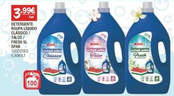 Spar DETERGENTE ROUPA LÍQUIDO CLÁSSICO / TALCO / FRESH 5L SPAR promoção