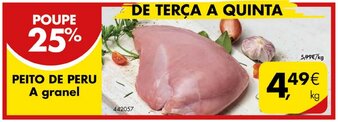 Pingo Doce Peito de Peru A Granel promoção