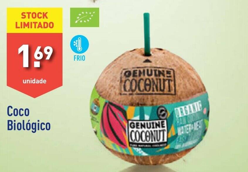 Promoção Coco Biológico em ALDI