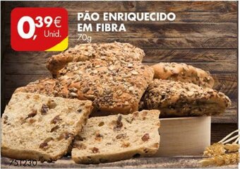Pingo Doce Pão Enriquecido em Fibra 70g promoção