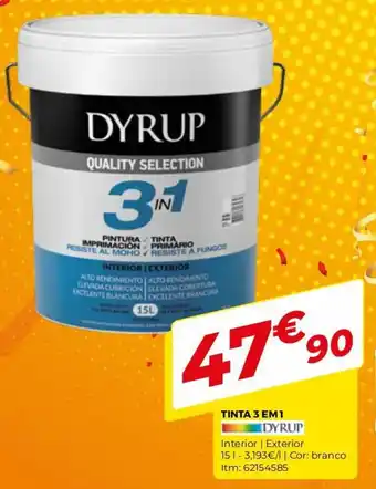 Tinta 3 em 1 Dyrup 15L