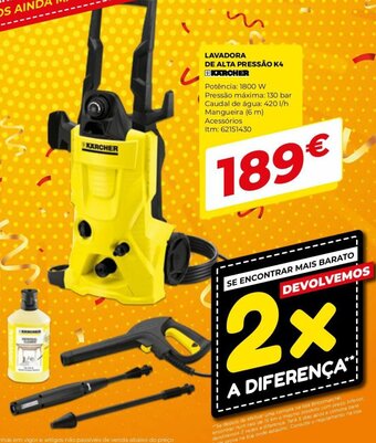Bricomarché Lavadora de Alta Pressão K4 promoção