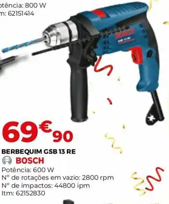 Bricomarché Berbequim GSB 13 RE Bosch 600W promoção
