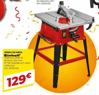 Bricomarché Serra de Mesa Einhell 2050W 254mm promoção
