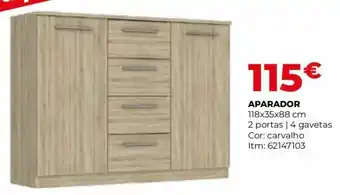 Bricomarché Aparador 118x35x88cm promoção