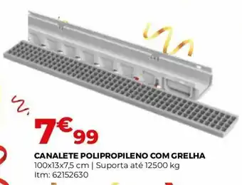 Bricomarché Canalete Polipropileno com Gelha 100x13x7,5cm promoção