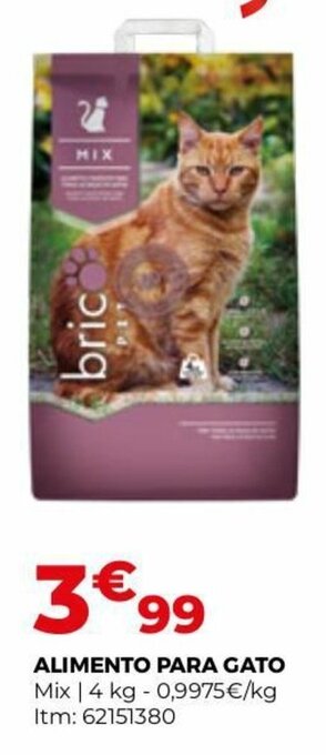 Bricomarché Alimento para Gato Mix 4kg promoção