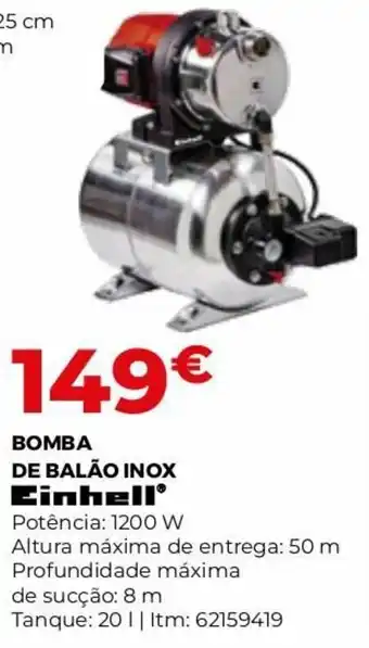 Bricomarché BOmba de Balão Inox 1220W promoção