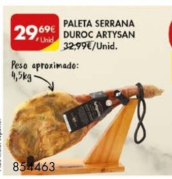 Pingo Doce Paleta Serrana Duroc Artysan 4,5kg promoção