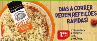 Pingo Doce Pizza Fresca 4 Queijos 390g promoção