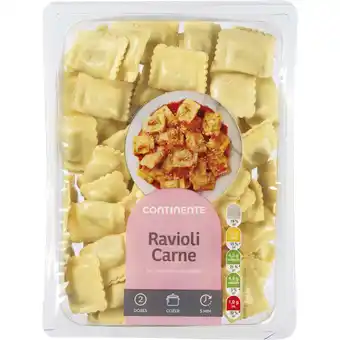 Continente Ravioli frescos com carne promoção