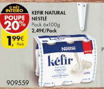 Pingo Doce Kefir Natural Nestlé Pack 6x100g promoção