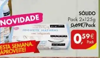 Pingo Doce Iogurte Natural Inteiro Probiótico Pingo Doce Sólido Pack 2x125g promoção