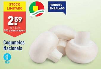 ALDI Cogumelos Nacionais 500g embalagem promoção