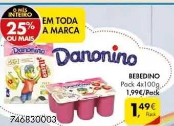 Pingo Doce Bebedino Danonino Pack 4x100g promoção