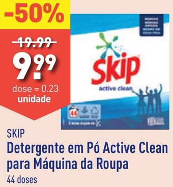 ALDI SKIP Detergente em Pó Active Clean para Máquina da Roupa 44 doses promoção
