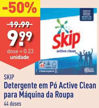 ALDI SKIP Detergente em Pó Active Clean para Máquina da Roupa 44 doses promoção