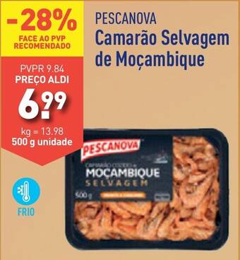 ALDI PESCANOVA Camarão Selvagem de Moçambique 500g unidade promoção
