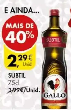 Pingo Doce Gallo Subtil 75cl promoção