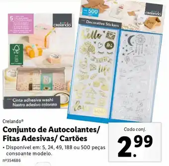 Conjunto de Autocolantes/ FItas Adesives/Cartões