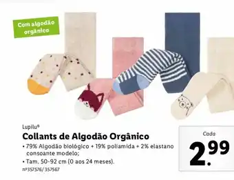 Lidl Collants de Algodão Orgânico 50-92cm promoção