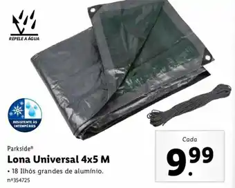 Lidl Parkside Lona Universal 4x5m promoção
