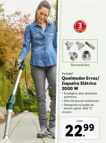 Lidl Parkside Queimador Ervas/Isqueiro Elétrico 2000w promoção