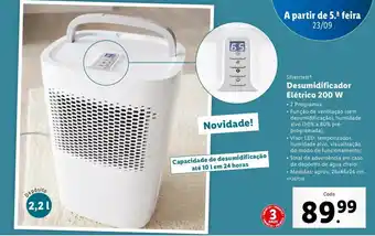 Lidl Silvercrest Desumidificador Elétrico 200w promoção